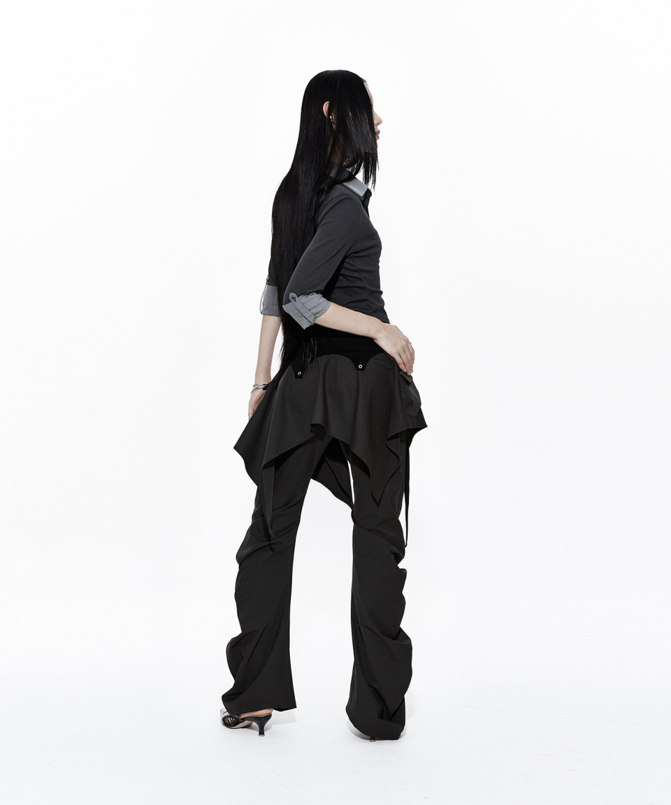 카시코(KASHIKO) Layered Strap Pants Khaki - 사이즈 & 후기 | 무신사