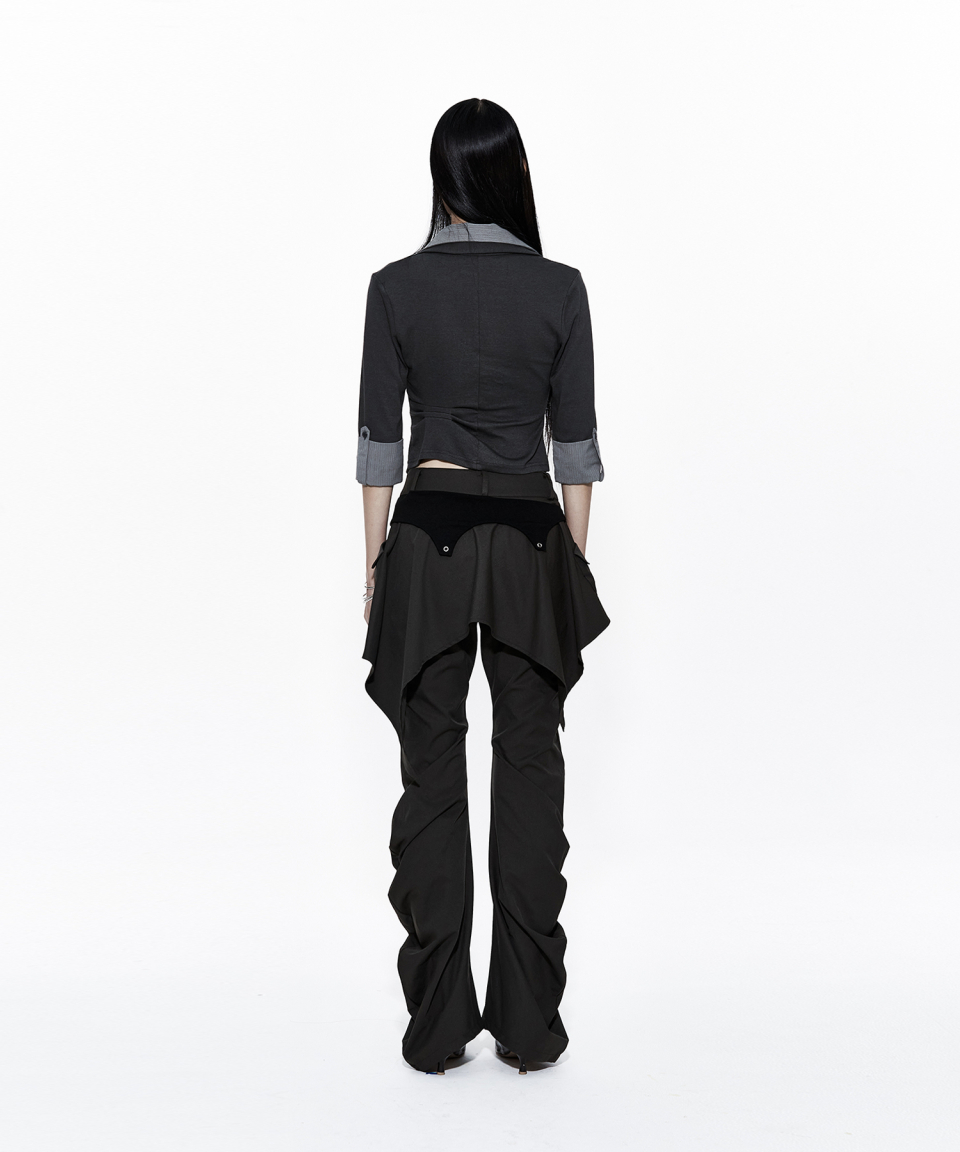 카시코(KASHIKO) Layered Strap Pants Khaki - 사이즈 & 후기 | 무신사