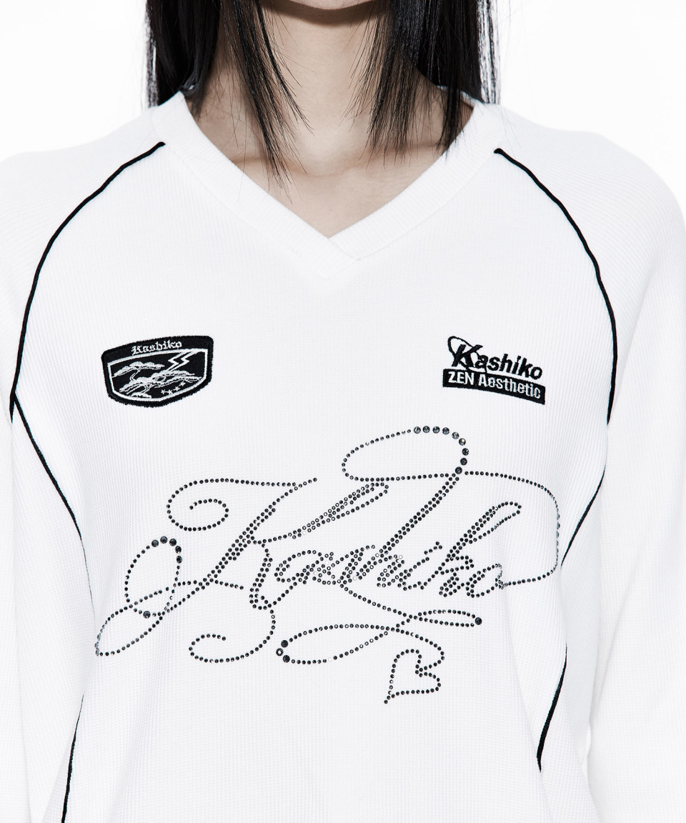 카시코(KASHIKO) Waffle Rugby Tee Ivory - 사이즈 & 후기 | 무신사