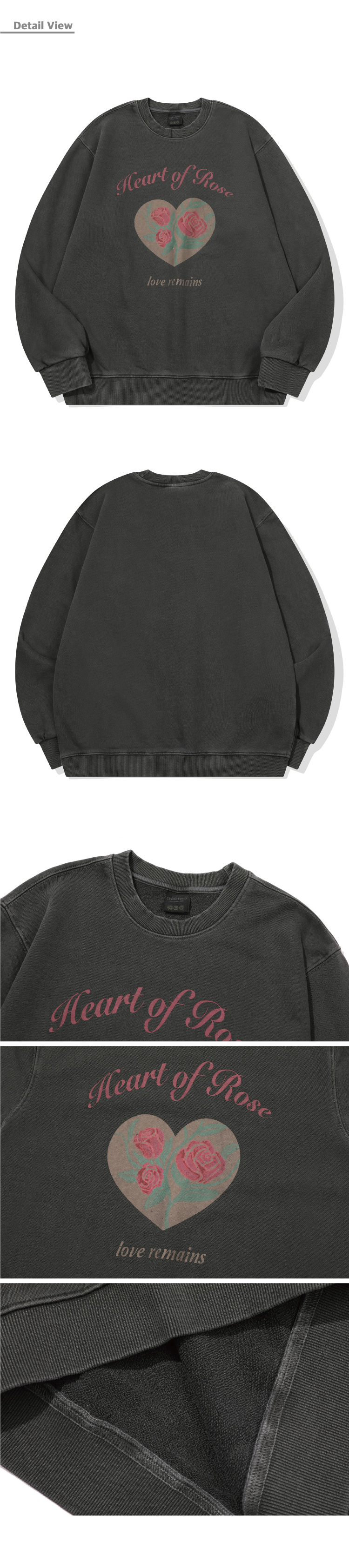 HEART PIGMENT SWEATSHIRT