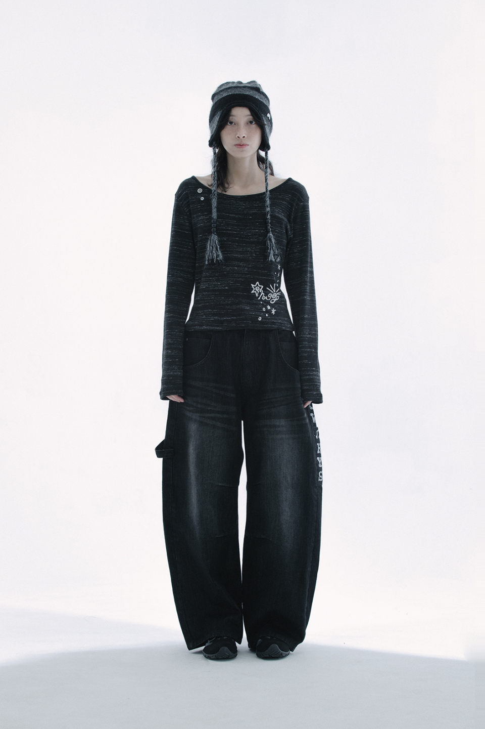 DENIM PANTS - 2 COLORS BLACK