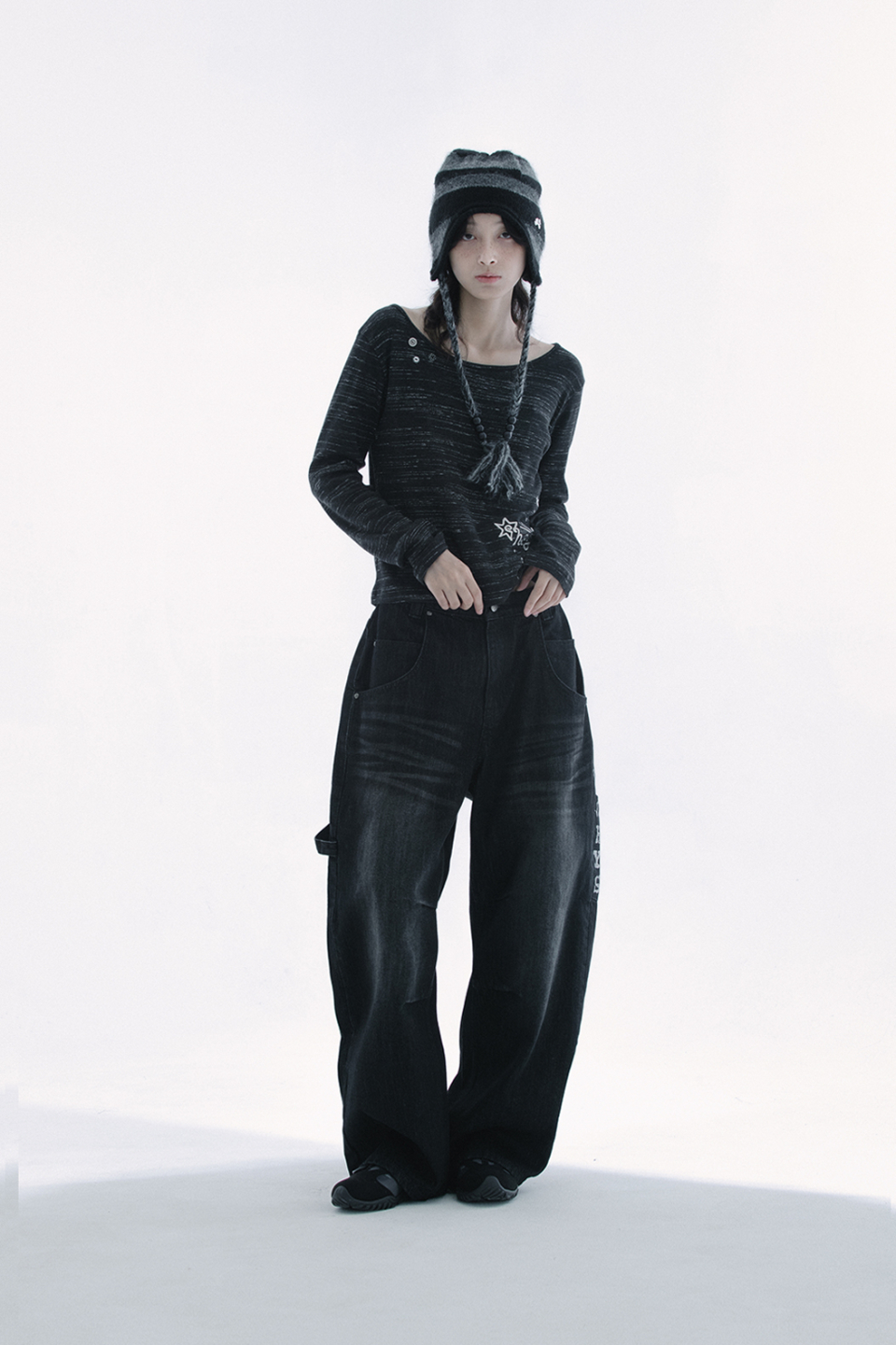 DENIM PANTS - 2 COLORS BLACK