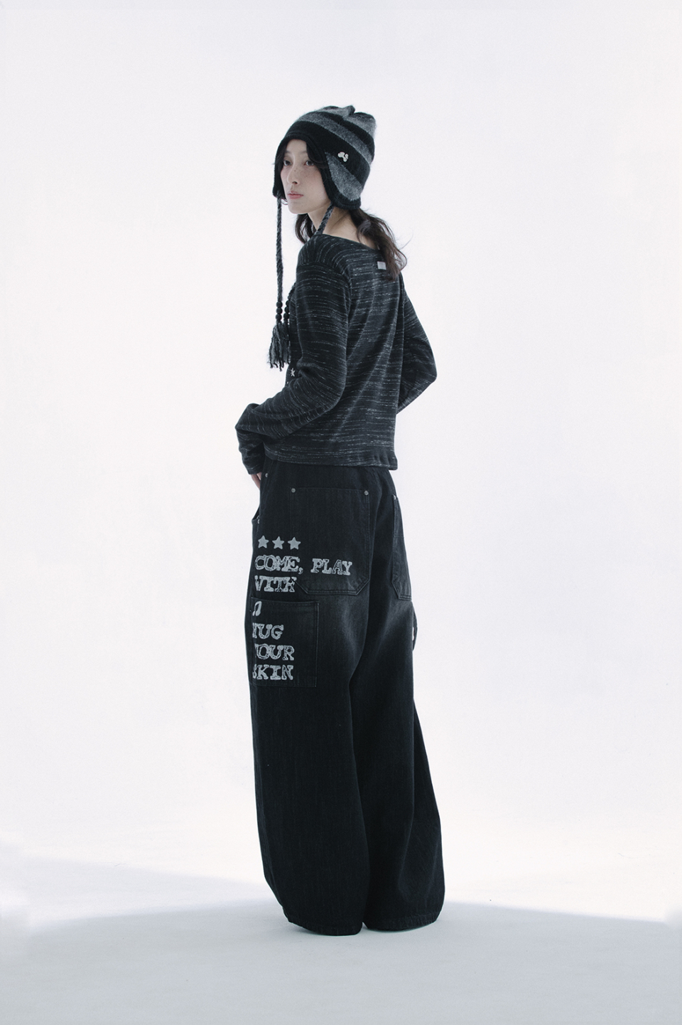 DENIM PANTS - 2 COLORS BLACK