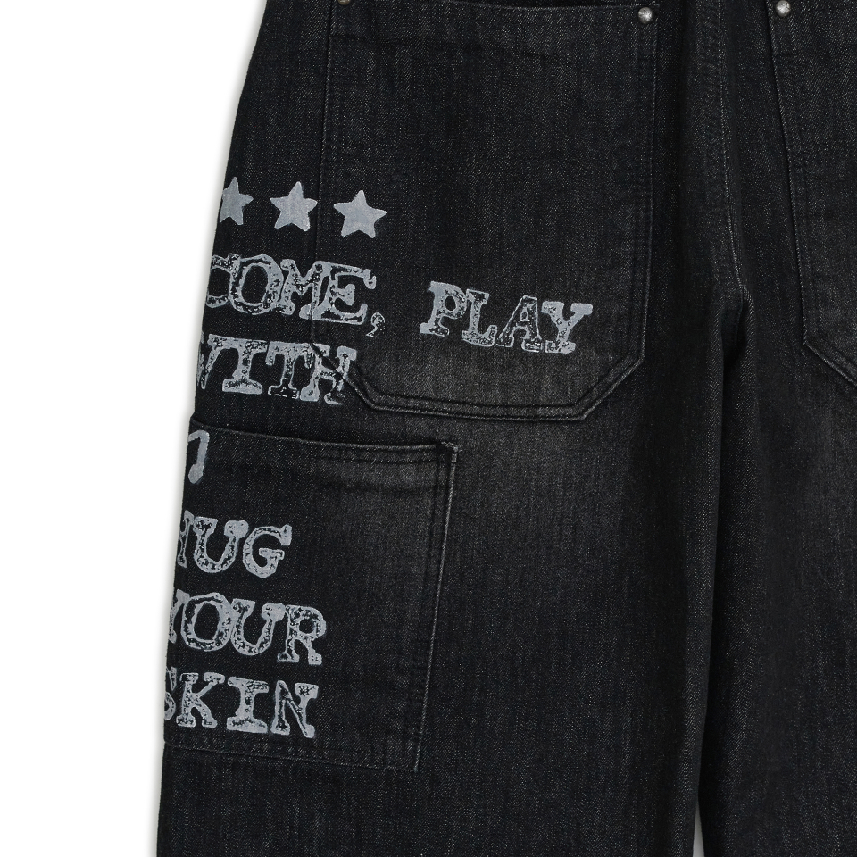 DENIM PANTS - 2 COLORS BLACK