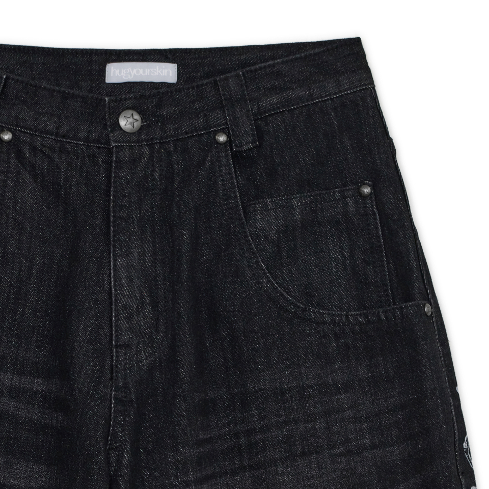 DENIM PANTS - 2 COLORS BLACK