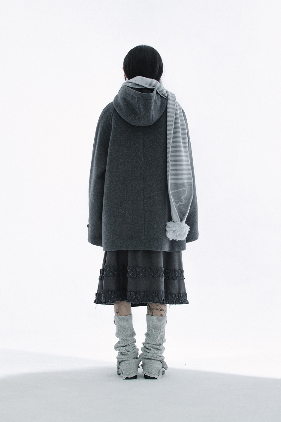 BUTTON CABLE KNIT - 4 COLORS GREY
