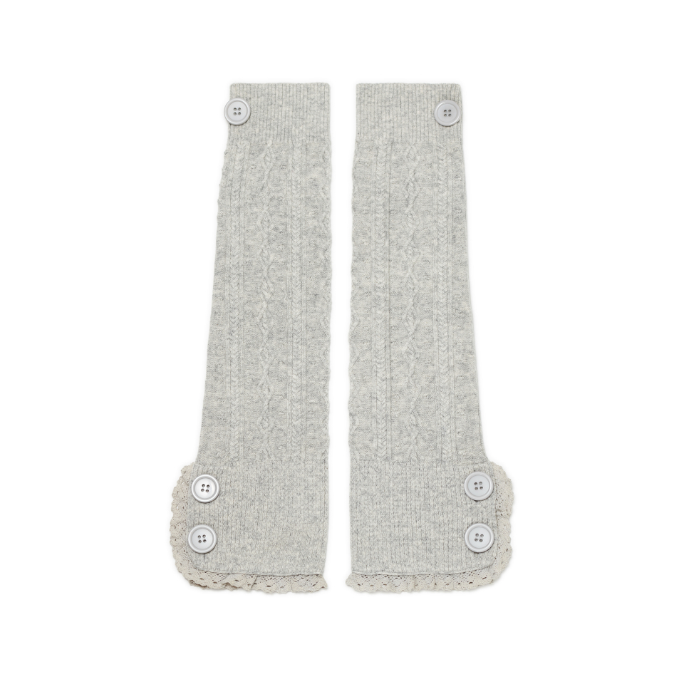 BUTTON CABLE KNIT - 4 COLORS GREY