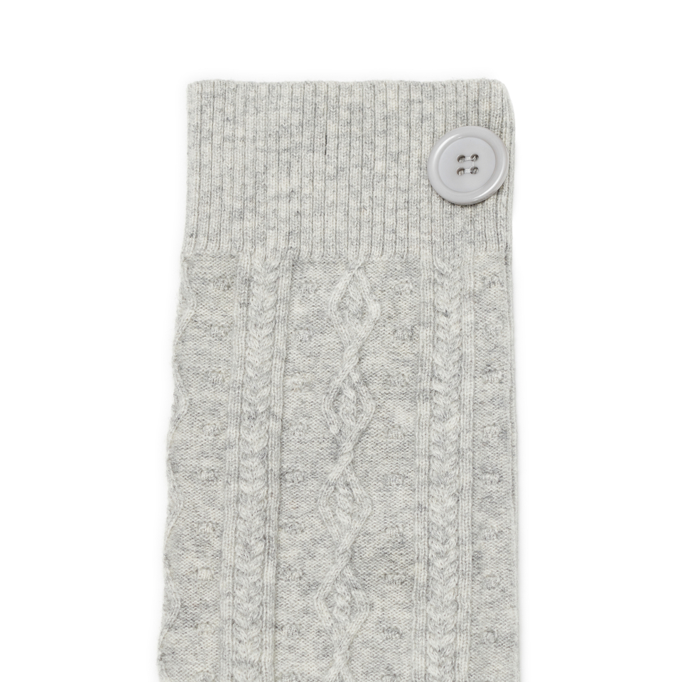 BUTTON CABLE KNIT - 4 COLORS GREY