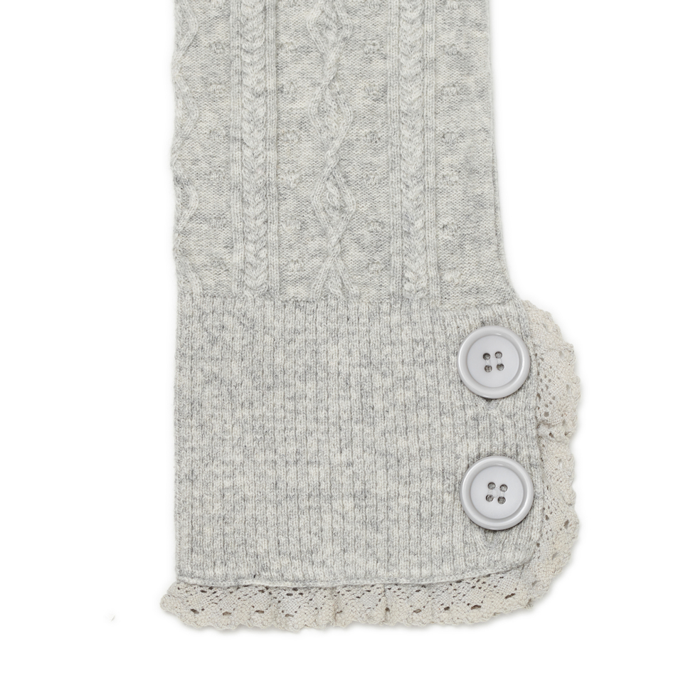 BUTTON CABLE KNIT - 4 COLORS GREY