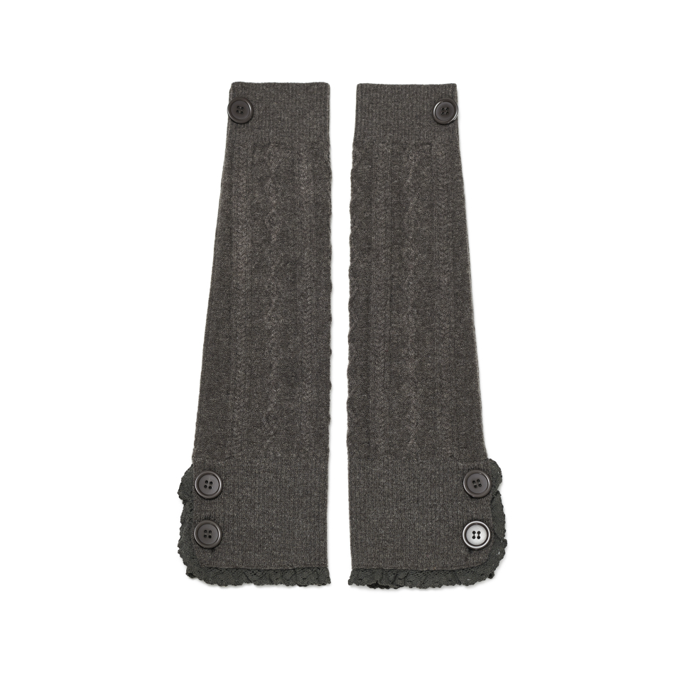 BUTTON CABLE KNIT - 4 COLORS BROWN