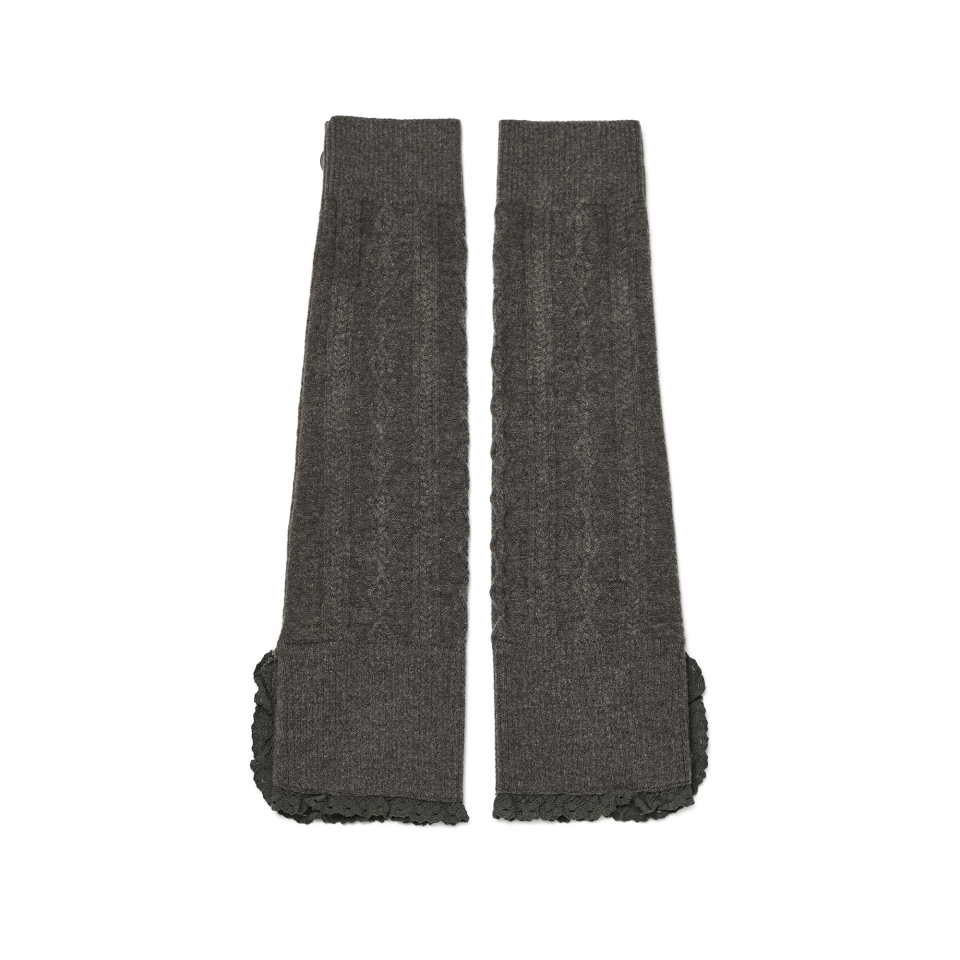 BUTTON CABLE KNIT - 4 COLORS BROWN