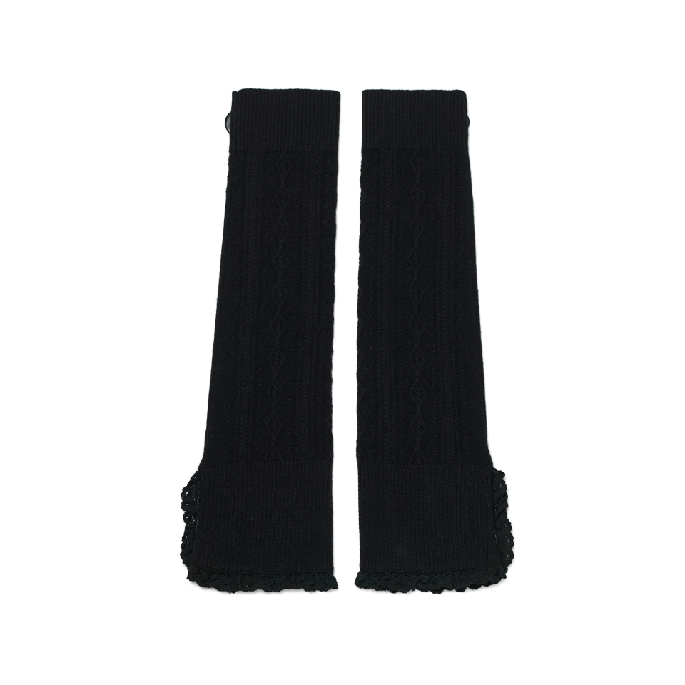 BUTTON CABLE KNIT - 4 COLORS BLACK
