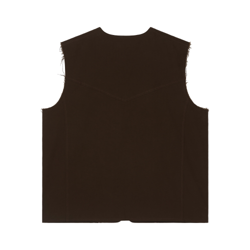 UL COTTON VEST 01 BROWN