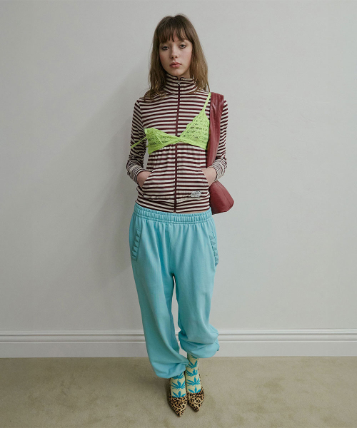 Light Weight Striped Jersey Burgundy