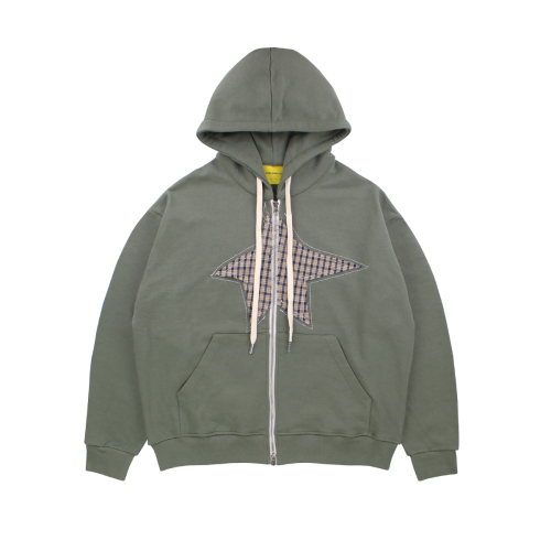 Худи на молнии со звездами (Khaki)