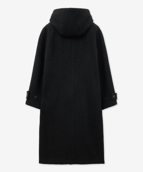шерсть Boucle Duffle Coat (чёрный) TNCO5F104BK