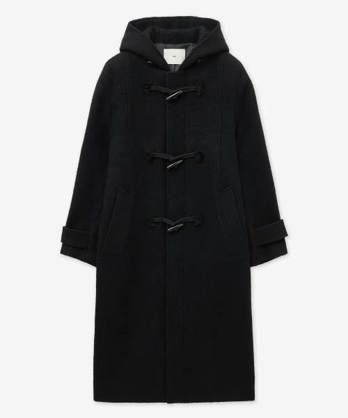 шерсть Boucle Duffle Coat (чёрный) TNCO5F104BK