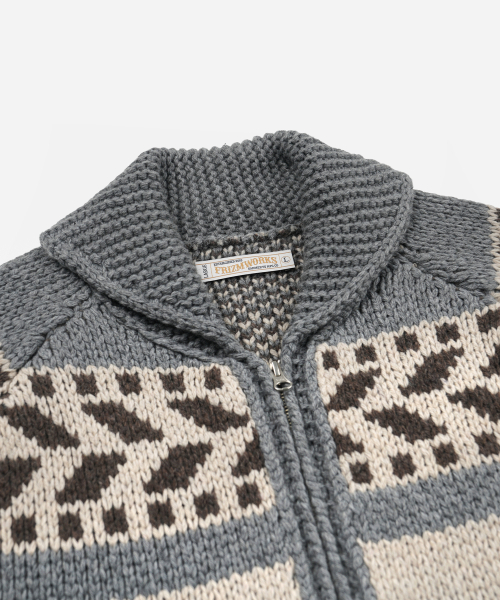 THUNDERBIRD HEAVY COWICHAN JACKET _ GRAY