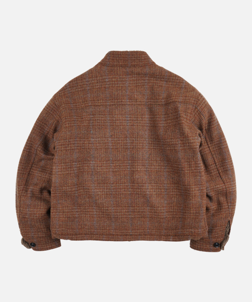 FLUFFY WOOL HARRINGTON JACKET _ MAPLE