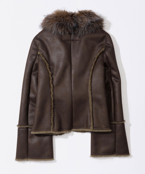 Faux Mouton Toggle Coat коричневый