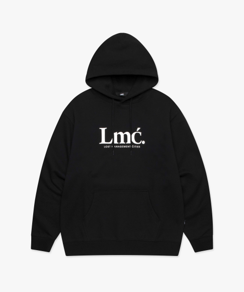 SERIF LOGO HOODIE чёрный