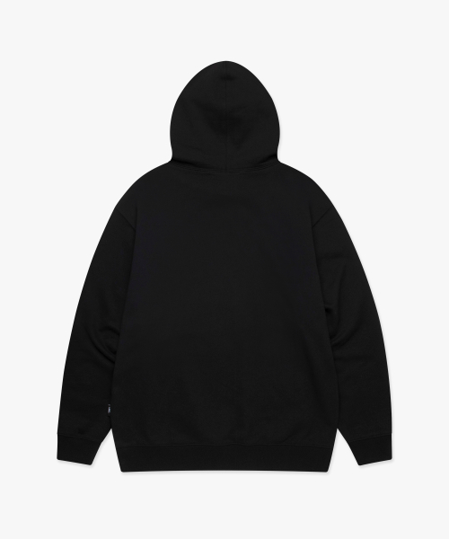 SERIF LOGO HOODIE чёрный