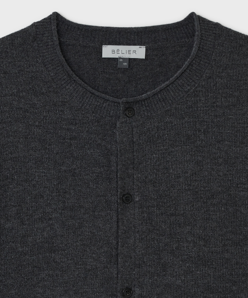 Кардиган City с круглым вырезом — Charcoal Grey