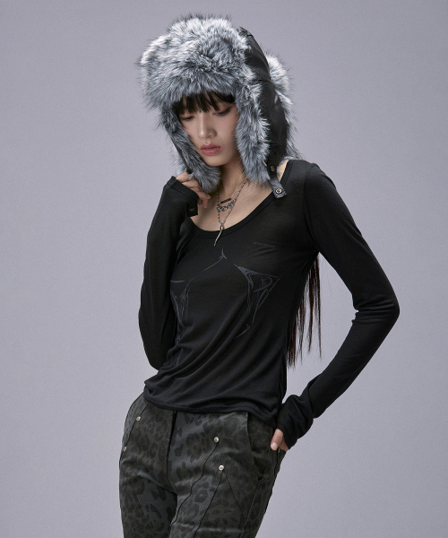 Silhouette Sheer длинный рукав Tee (25FTP-LSTS02)