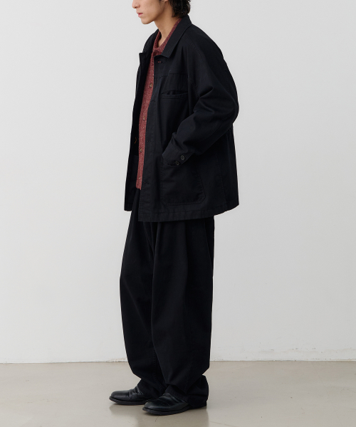 широкий tapered chino брюки (чёрный)
