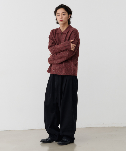 широкий tapered chino брюки (чёрный)