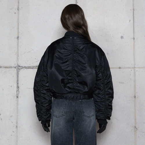 Куртка-бомбер PINCHED BLOUSON JACKET BLACK BR4WZ002