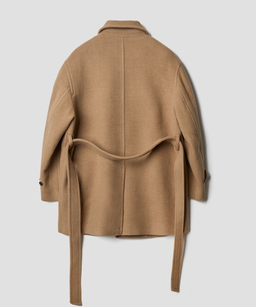BELTED HIGHNECK шерстяной пальто CAMEL