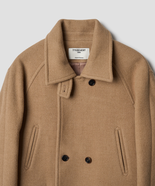 BELTED HIGHNECK шерстяной пальто CAMEL