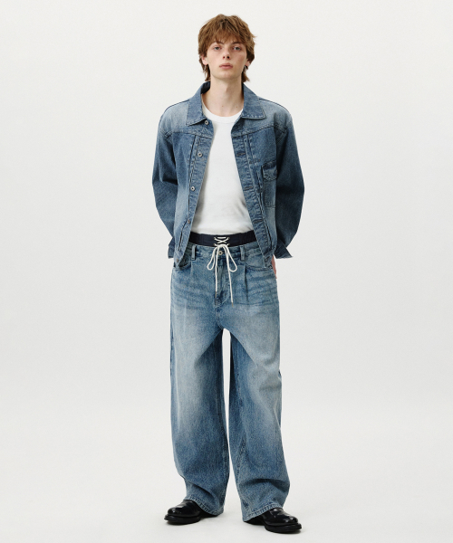 Texture Washed Denim куртка (Deep синий)