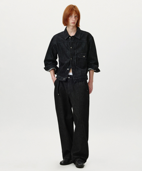 Washed Pocket Denim куртка (чёрный)