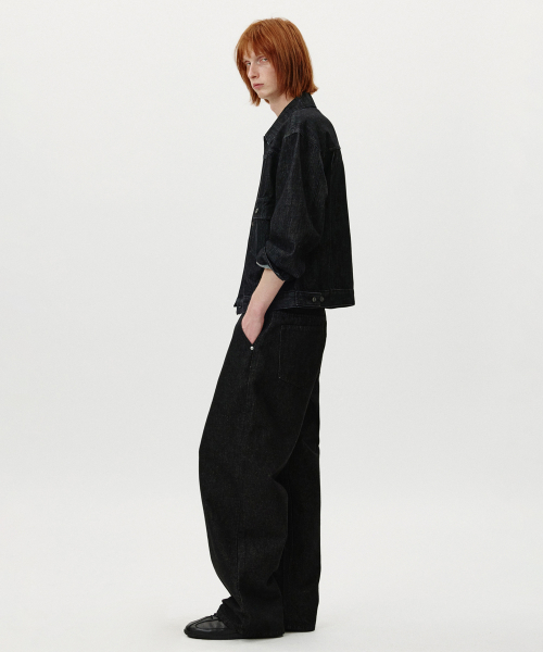 Washed Pocket Denim куртка (чёрный)