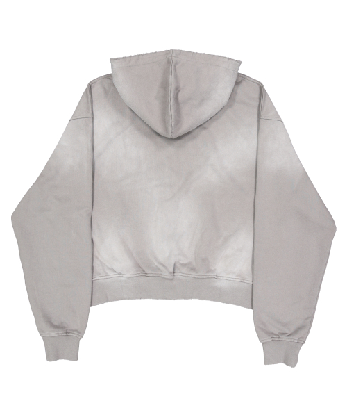 FORCE WASHED худи ZIP-UP CROPFIT GR