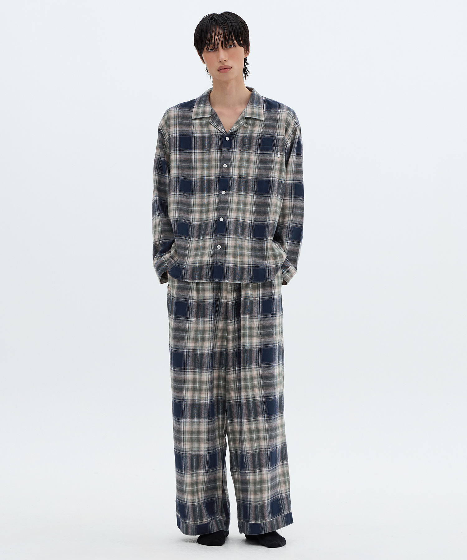 [SET]Cozy Check Pajama Set