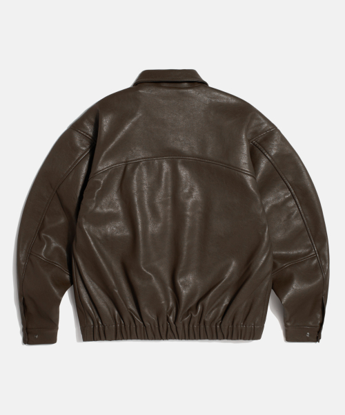 Flight Bomber куртка (Faux Leather) Dark коричневый