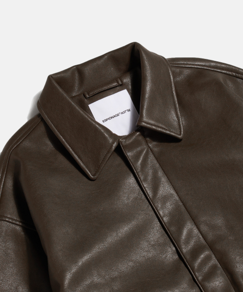 Flight Bomber куртка (Faux Leather) Dark коричневый