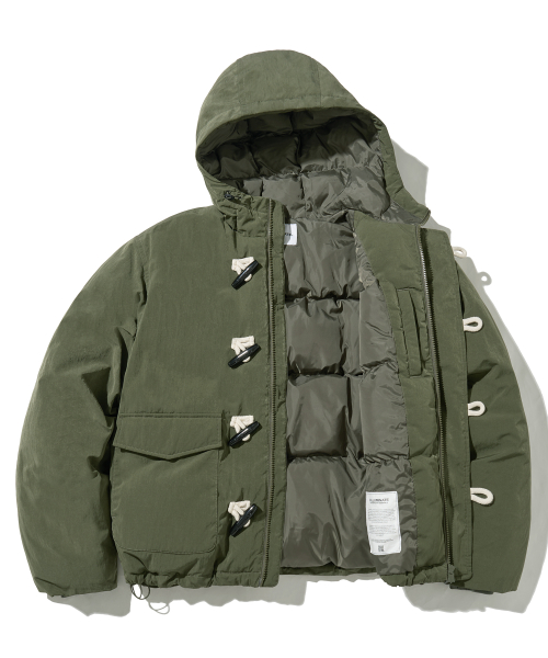 Дафл-пуховик с капюшоном, Khaki