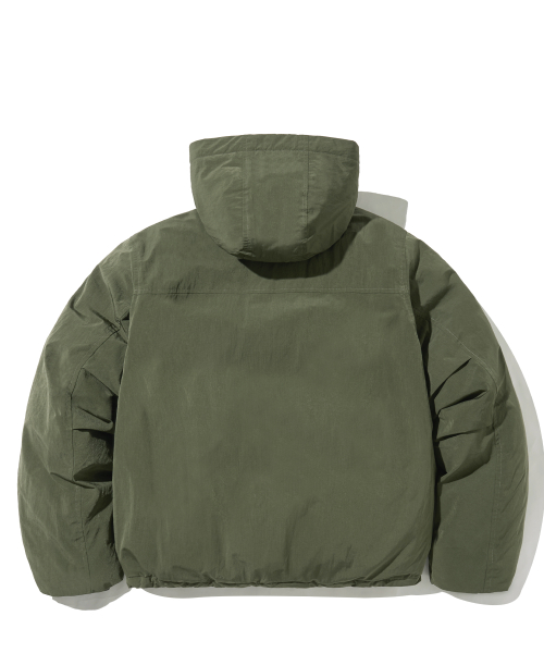 Дафл-пуховик с капюшоном, Khaki