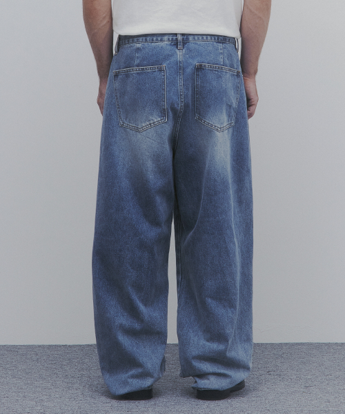 Широкие джинсы Essential (Washed Light Blue)