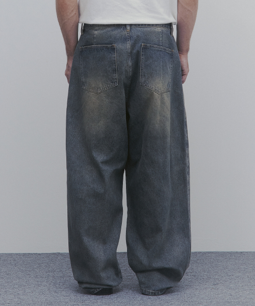 Широкие джинсы Essential (Washed Black)
