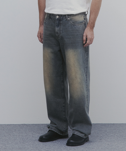 Прямые джинсы Essential (Washed Light Blue)