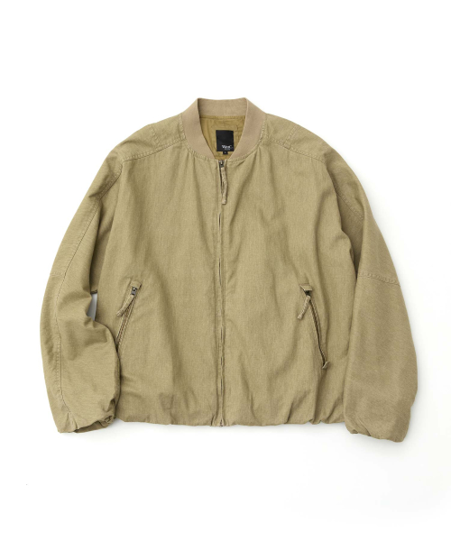 Куртка MA-1 из вареного хлопка_BEIGE