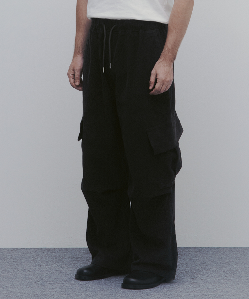 Вельветовые широкие карго (dark grey)