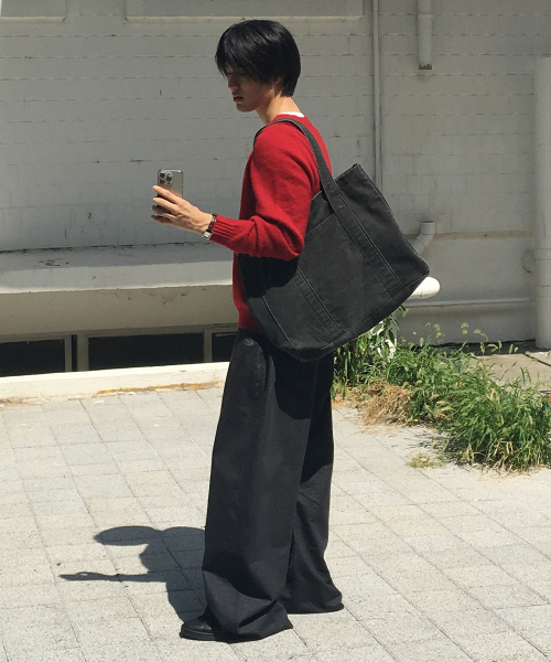 Cove Washed Shopper Bag_Charcoal