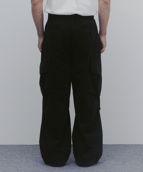 Широкие карго из зимнего хлопка (Black