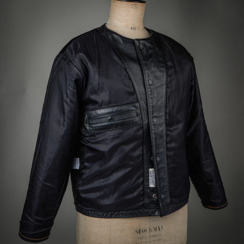 DV.LOT 716 Collarless Leather куртка -Washed-